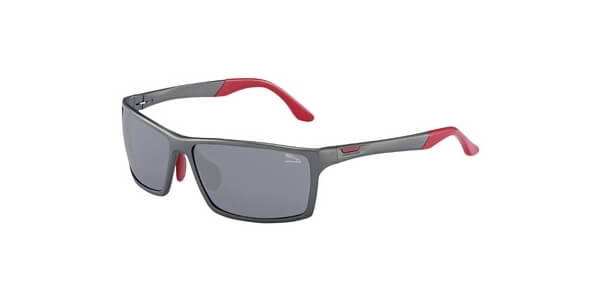 Sluneční brýle Jaguar model 37713, barva obruby šedá mat červená, čočka šedá, kód barevné varianty 650. 