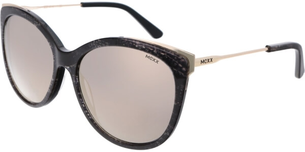 Sluneční brýle MEXX model 6383, barva obruby černá lesk zlatá, čočka zlatá zrcadlo, kód barevné varianty 200. 
