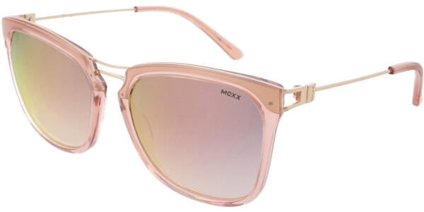 Sluneční brýle MEXX model 6385, barva obruby růžová lesk zlatá, čočka zlatá zrcadlo gradál, kód barevné varianty 300. 