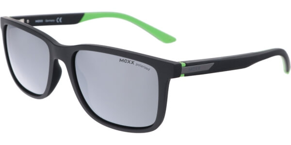 Sluneční brýle MEXX model 6401, barva obruby černá mat, čočka stříbrná zrcadlo polarizovaná, kód barevné varianty 201. 