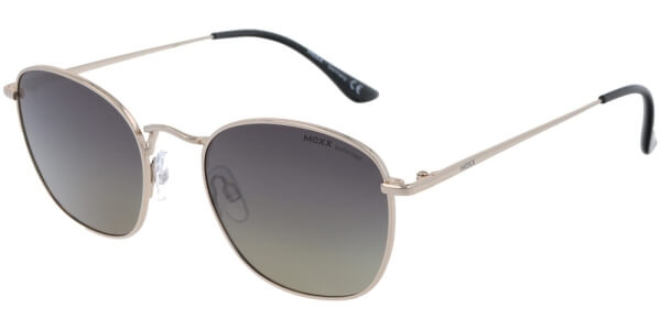 Sluneční brýle MEXX model 6447, barva obruby zlatá lesk, čočka fialová gradál polarizovaná, kód barevné varianty 101. 