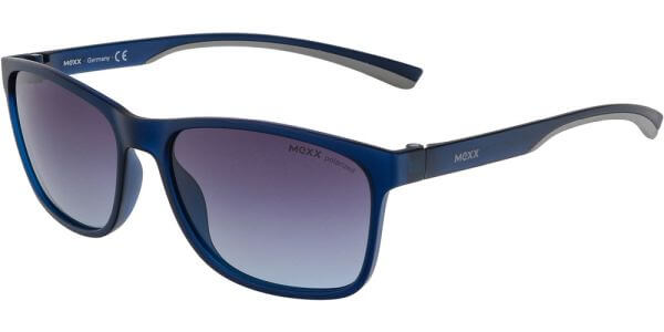 Sluneční brýle MEXX model 6490, barva obruby modrá mat, čočka modrá gradál polarizovaná, kód barevné varianty 101. 