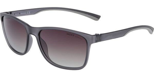 Sluneční brýle MEXX model 6490, barva obruby šedá mat, čočka hnědá gradál polarizovaná, kód barevné varianty 201. 