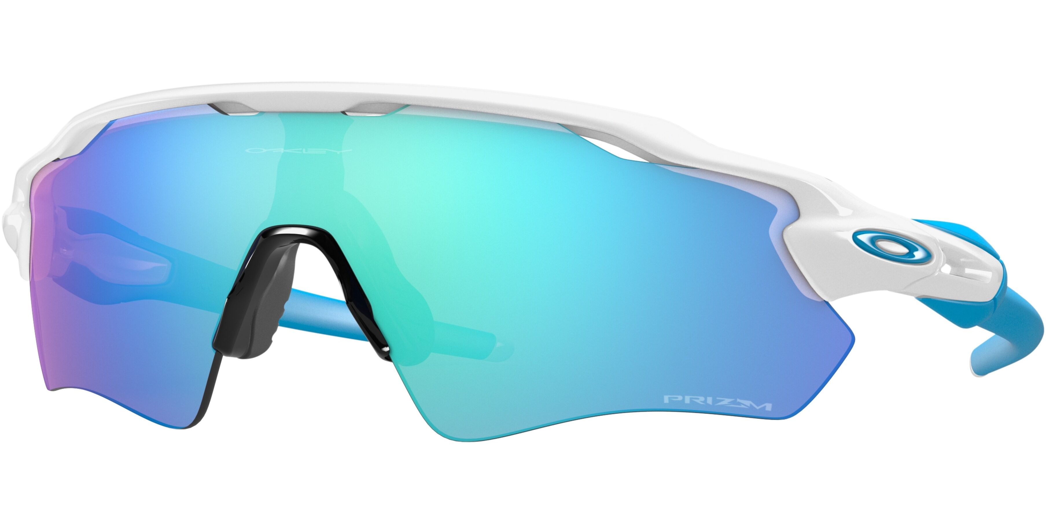 Sluneční brýle Oakley model 9208, barva obruby bílá lesk modrá, čočka modrá zrcadlo, kód barevné varianty 920857. 