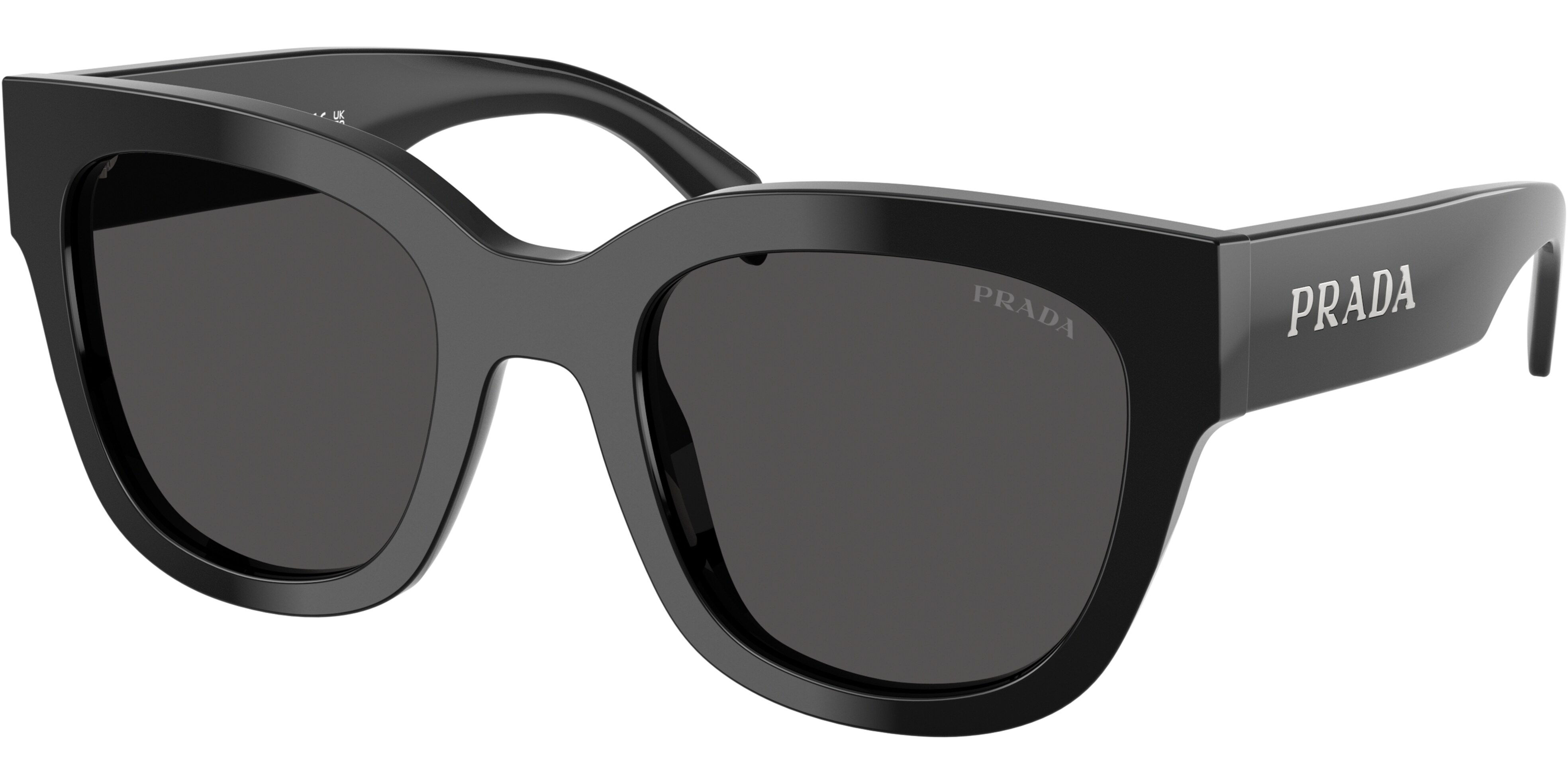 Sluneční brýle Prada model C04S, barva obruby černá lesk, čočka šedá, kód barevné varianty 16K08Z. 