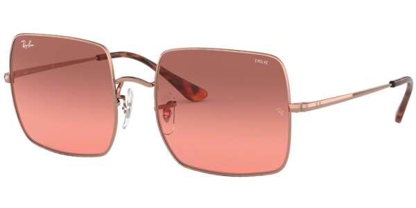 Sluneční brýle Ray-Ban® model 1971, barva obruby hnědá lesk červená, čočka červená gradál, kód barevné varianty 9151AA. 