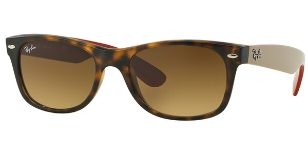 Sluneční brýle Ray-Ban® model 2132, barva obruby hnědá mat béžová, čočka hnědá gradál, kód barevné varianty 618185. 