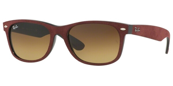 Sluneční brýle Ray-Ban® model 2132, barva obruby vínová textil černá, čočka hnědá gradál, kód barevné varianty 624085. 