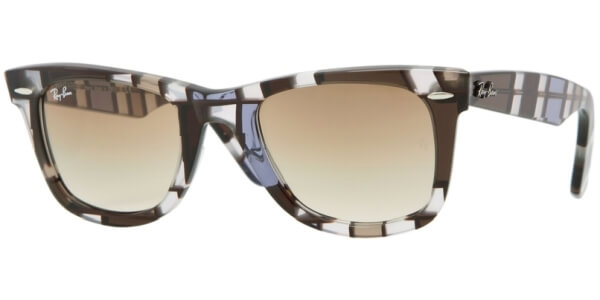 Sluneční brýle Ray-Ban® model 2140, barva obruby hnědá lesk bíla, čočka hnědá gradál, kód barevné varianty 108651. 