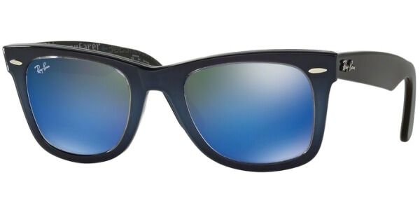 Sluneční brýle Ray-Ban® model 2140, barva obruby modrá lesk, čočka modrá zrcadlo, kód barevné varianty 120368. 