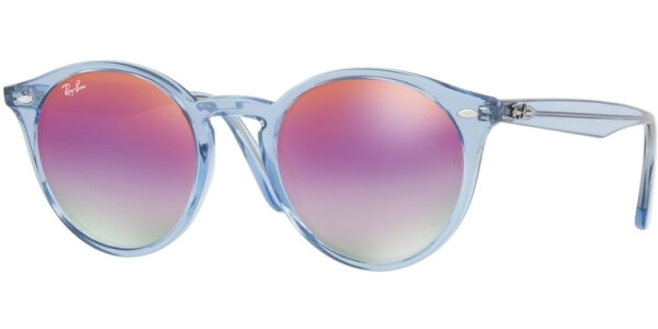 Sluneční brýle Ray-Ban® model 2180, barva obruby modrá lesk čirá, čočka fialová zrcadlo gradál, kód barevné varianty 6278A9. 