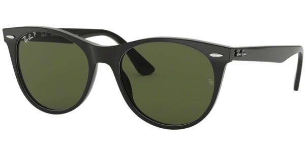 Sluneční brýle Ray-Ban® model 2185, barva obruby černá lesk, čočka zelená polarizovaná, kód barevné varianty 90158. 