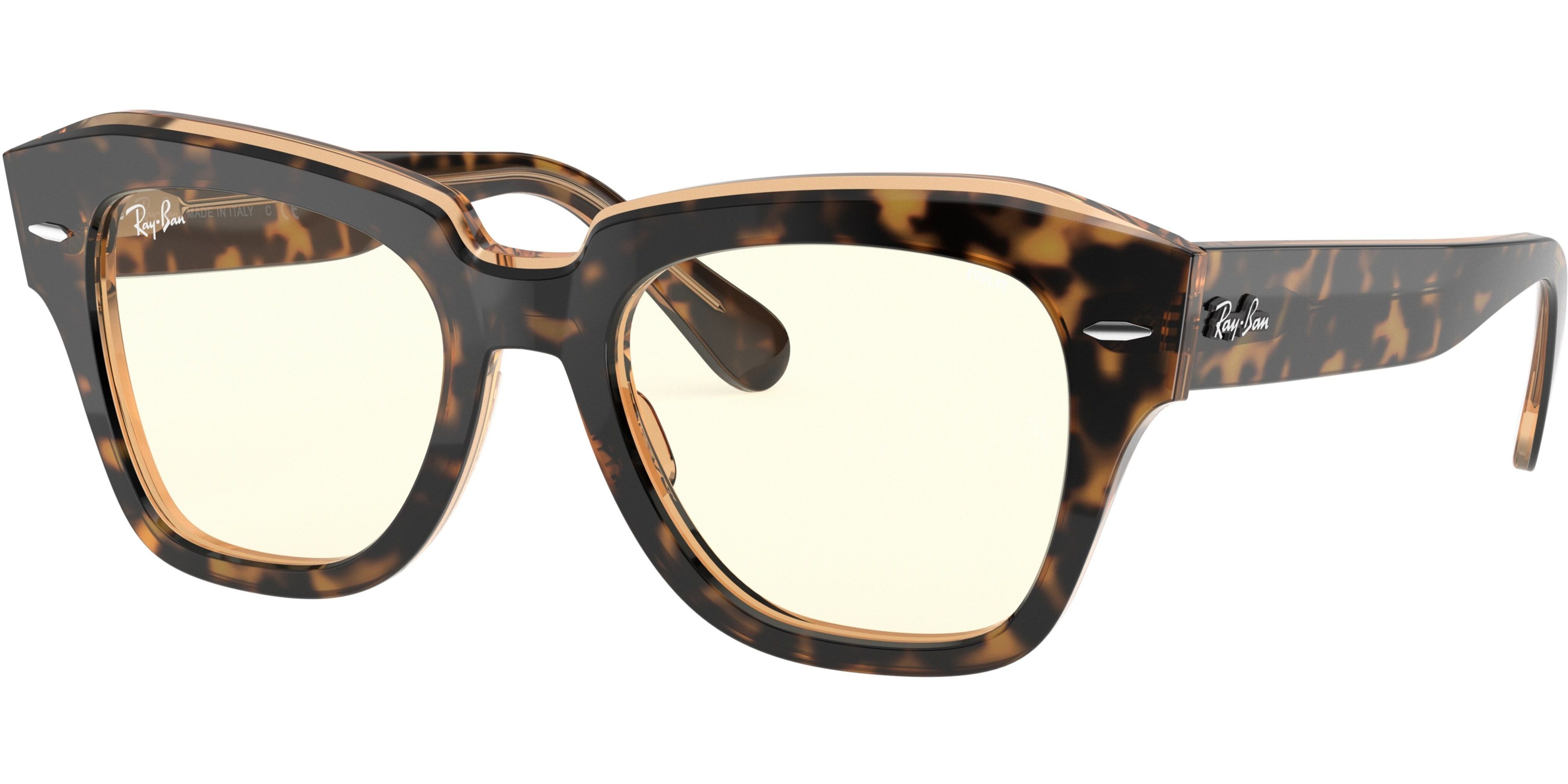 Sluneční brýle Ray-Ban® model 2186, barva obruby hnědá lesk, čočka čirá, kód barevné varianty 1292BL. 