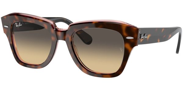 Sluneční brýle Ray-Ban® model 2186, barva obruby hnědá lesk růžová, čočka hnědá gradál, kód barevné varianty 1324BG. 