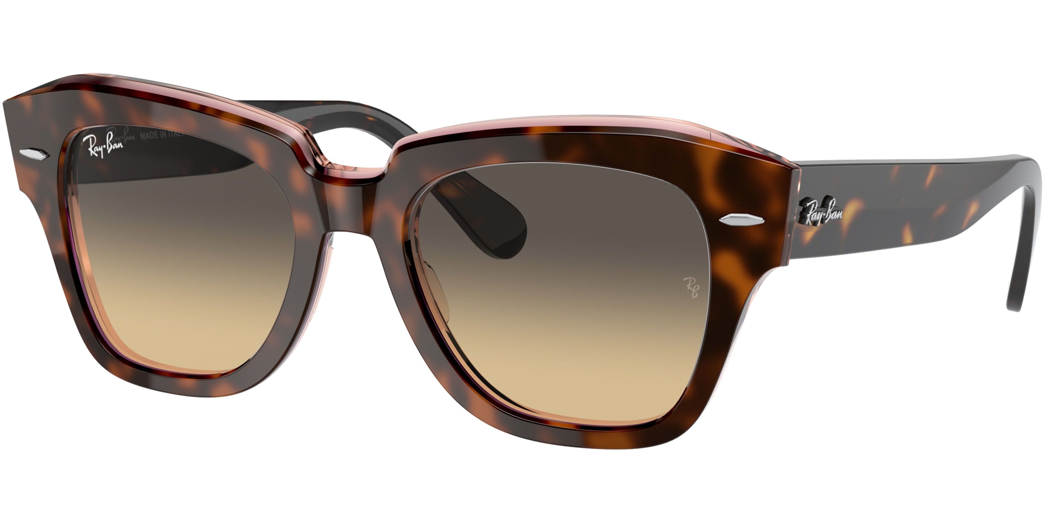 Sluneční brýle Ray-Ban® model 2186, barva obruby hnědá lesk růžová, čočka hnědá gradál, kód barevné varianty 1324BG. 