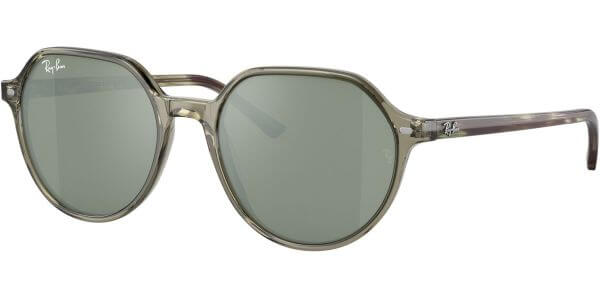 Sluneční brýle Ray-Ban® model 2195, barva obruby zelená lesk čirá, čočka stříbrná zrcadlo, kód barevné varianty 66355C. 