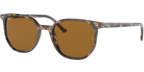 Sluneční brýle Ray-Ban® model 2197, barva obruby hnědá lesk šedá, čočka hnědá polarizovaná, kód barevné varianty 135757. 