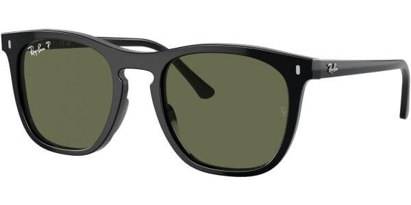 Sluneční brýle Ray-Ban® model 2210, barva obruby černá lesk, čočka zelená polarizovaná, kód barevné varianty 90158. 
