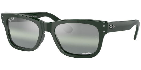 Sluneční brýle Ray-Ban® model 2283, barva obruby zelená lesk, čočka stříbrná zrcadlo gradál polarizovaná, kód barevné varianty 6659G4. 