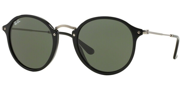 Sluneční brýle Ray-Ban® model 2447, barva obruby černá lesk stříbrná, čočka zelená, kód barevné varianty 901. 