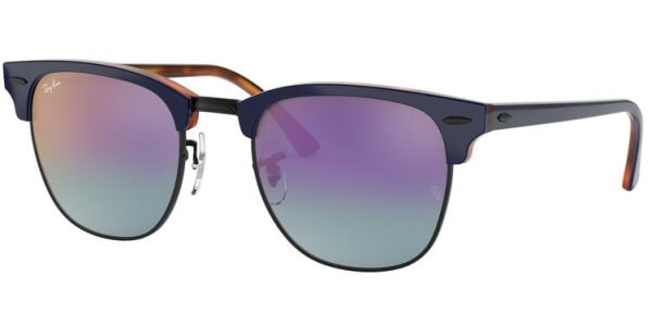 Sluneční brýle Ray-Ban® model 3016, barva obruby modrá lesk hnědá, čočka Modrá zrcadlo gradál, kód barevné varianty 1278T6. 