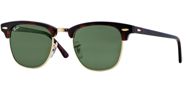 Sluneční brýle Ray-Ban® model 3016, barva obruby hnědá lesk zlatá, čočka zelená, kód barevné varianty W0366. 