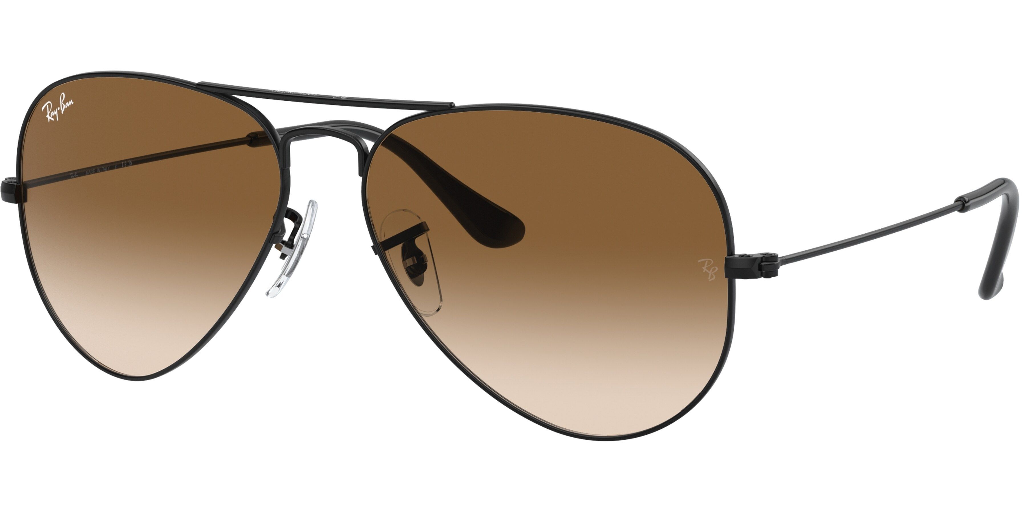 Sluneční brýle Ray-Ban® model 3025, barva obruby černá lesk, čočka hnědá gradál, kód barevné varianty 00251. 