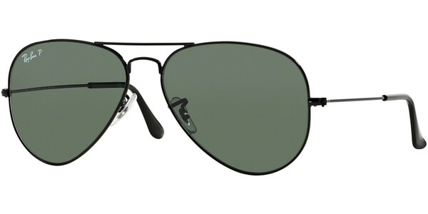 Sluneční brýle Ray-Ban® model 3025, barva obruby černá lesk, čočka zelená polarizovaná, kód barevné varianty 00258. 