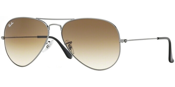 Sluneční brýle Ray-Ban® model 3025, barva obruby šedá lesk, čočka hnědá gradál, kód barevné varianty 00451. 