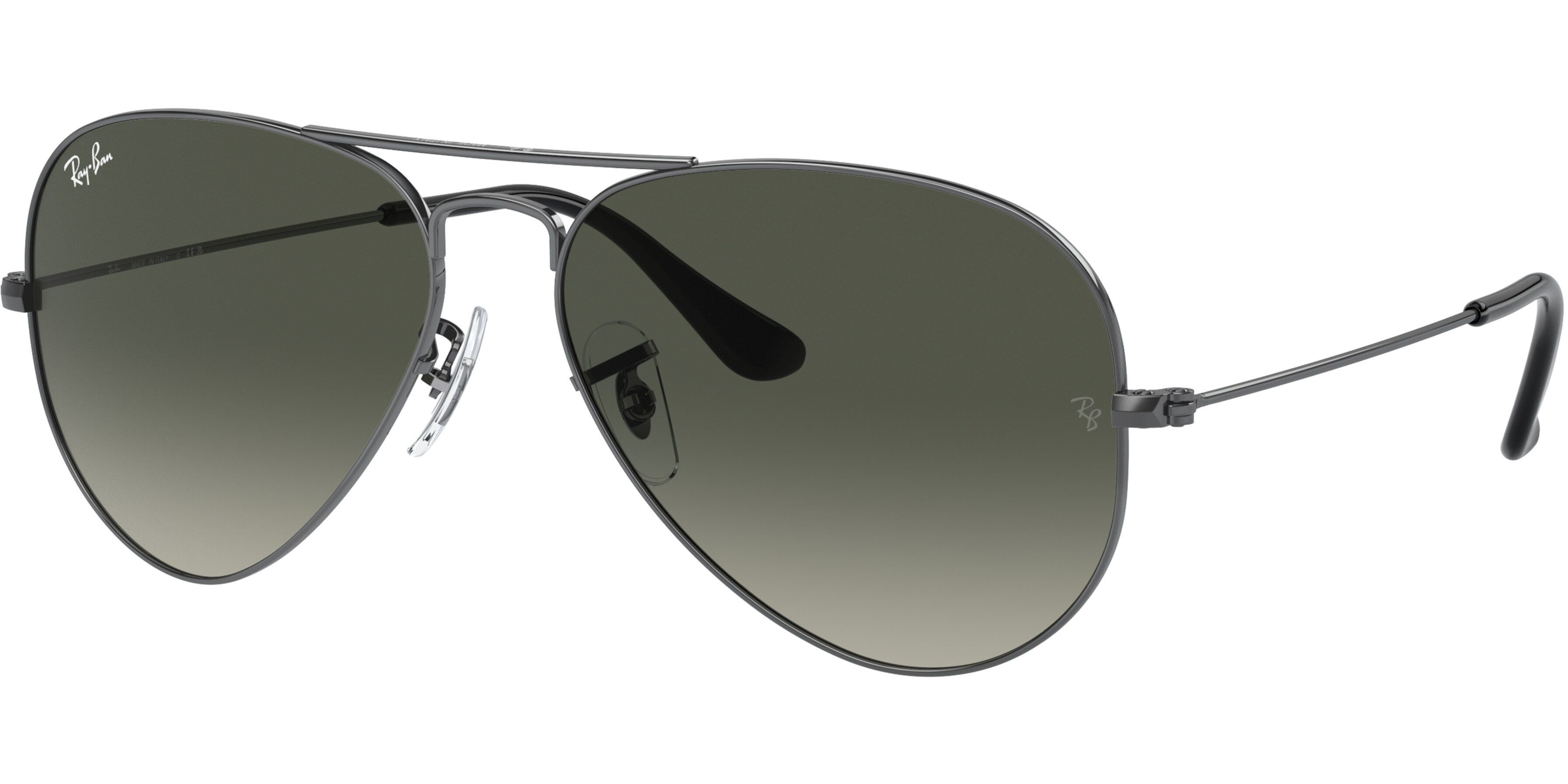 Sluneční brýle Ray-Ban® model 3025, barva obruby šedá lesk, čočka šedá gradál, kód barevné varianty 00471. 