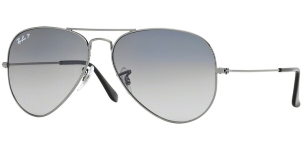 Sluneční brýle Ray-Ban® model 3025, barva obruby šedá lesk, čočka šedá gradál polarizovaná, kód barevné varianty 00478. 