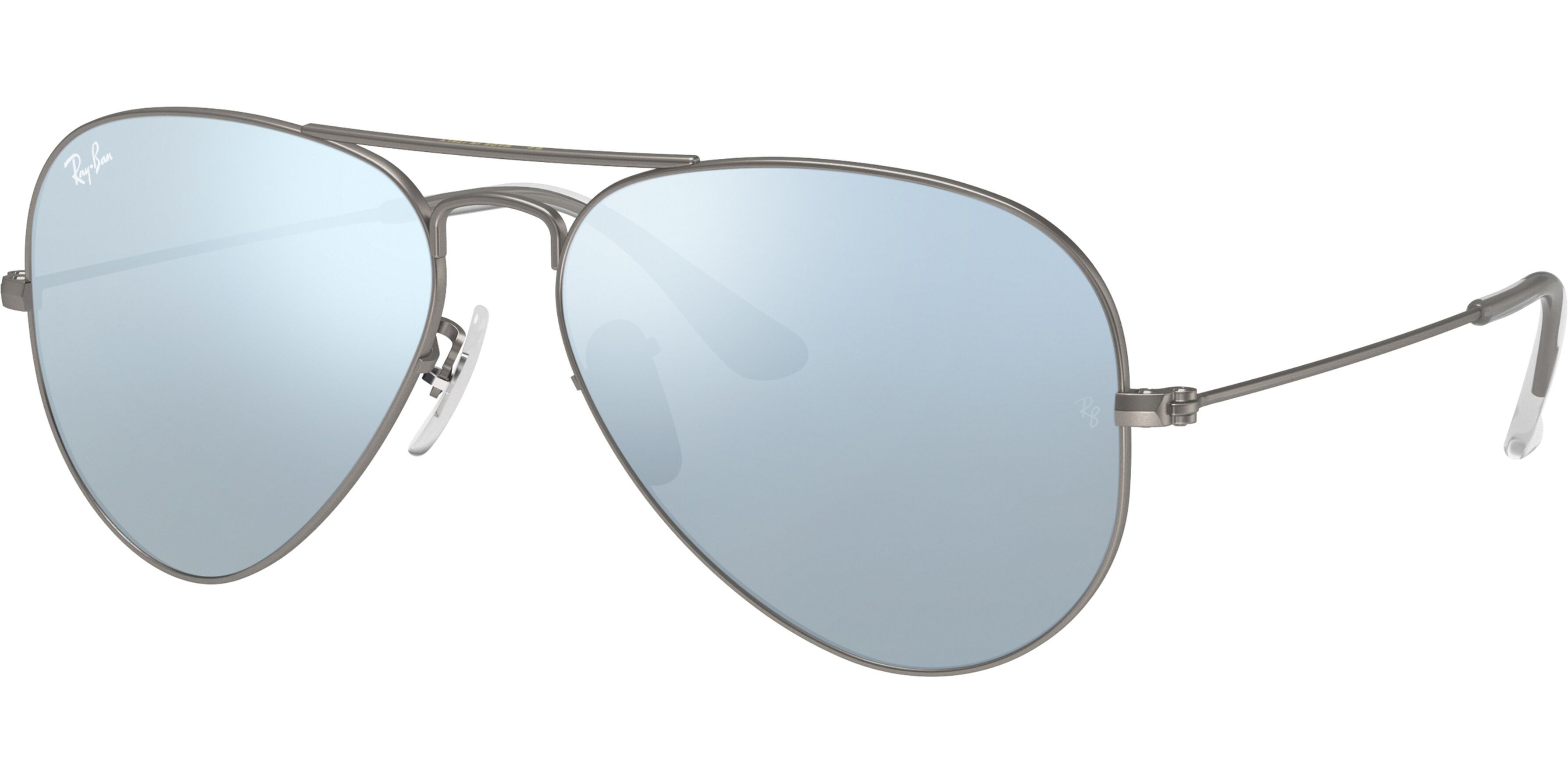 Sluneční brýle Ray-Ban® model 3025, barva obruby šedá mat, čočka stříbrná zrcadlo, kód barevné varianty 02930. 