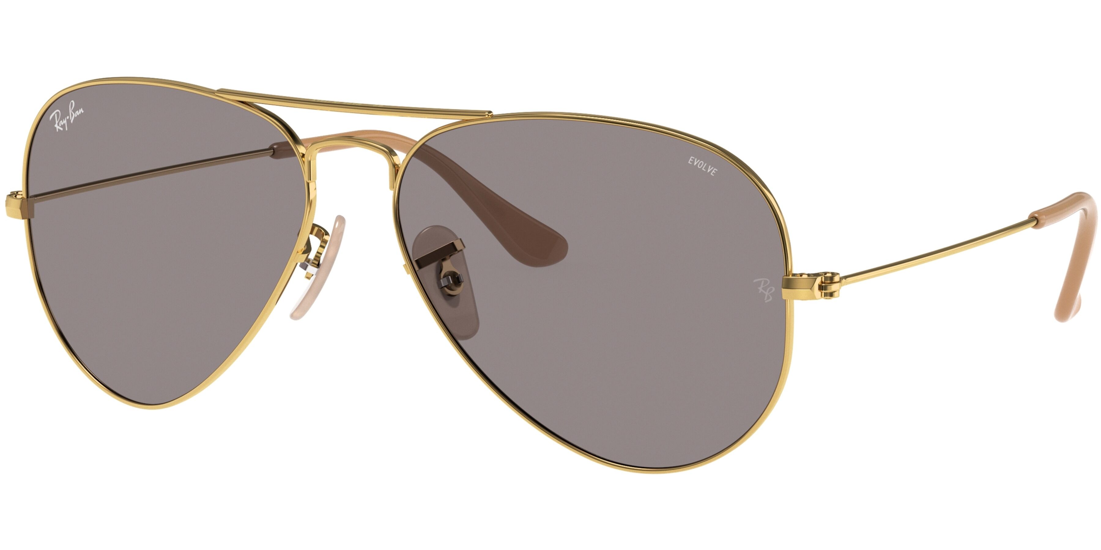 Sluneční brýle Ray-Ban® model 3025, barva obruby zlatá lesk, čočka šedá, kód barevné varianty 9064V8. 