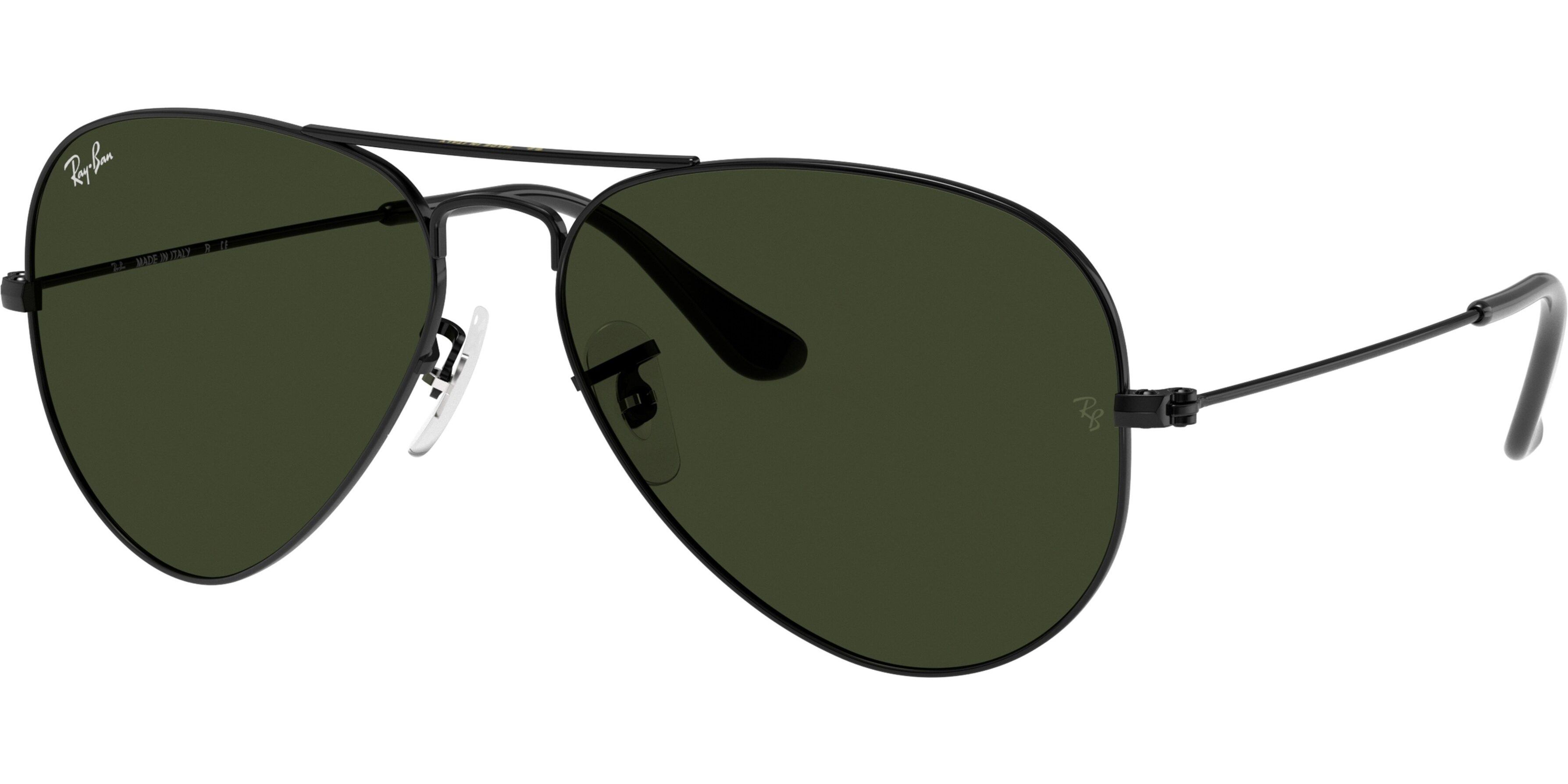Sluneční brýle Ray-Ban® model 3025, barva obruby černá lesk, čočka zelená, kód barevné varianty L2823. 