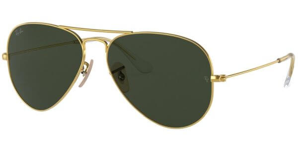 Sluneční brýle Ray-Ban® model 3025, barva obruby zlatá lesk, čočka zelená, kód barevné varianty W3400. 
