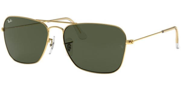 Sluneční brýle Ray-Ban® model 3136, barva obruby zlatá lesk, čočka zelená, kód barevné varianty 001. 