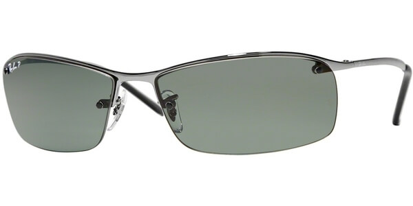 Sluneční brýle Ray-Ban® model 3183, barva obruby stříbrná lesk, čočka zelená polarizovaná, kód barevné varianty 0049A. 