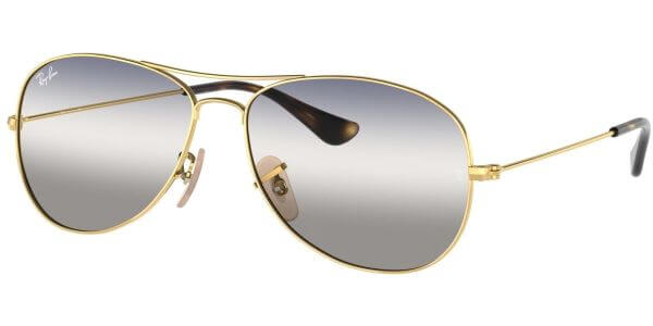 Sluneční brýle Ray-Ban® model 3362, barva obruby zlatá lesk, čočka šedá gradál, kód barevné varianty 001GF. 