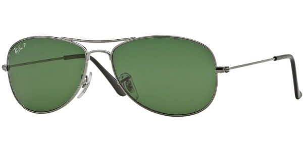 Sluneční brýle Ray-Ban® model 3362, barva obruby šedá lesk, čočka zelená polarizovaná, kód barevné varianty 00458. 