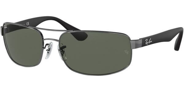 Sluneční brýle Ray-Ban® model 3445, barva obruby šedá lesk černá, čočka zelená, kód barevné varianty 004. 
