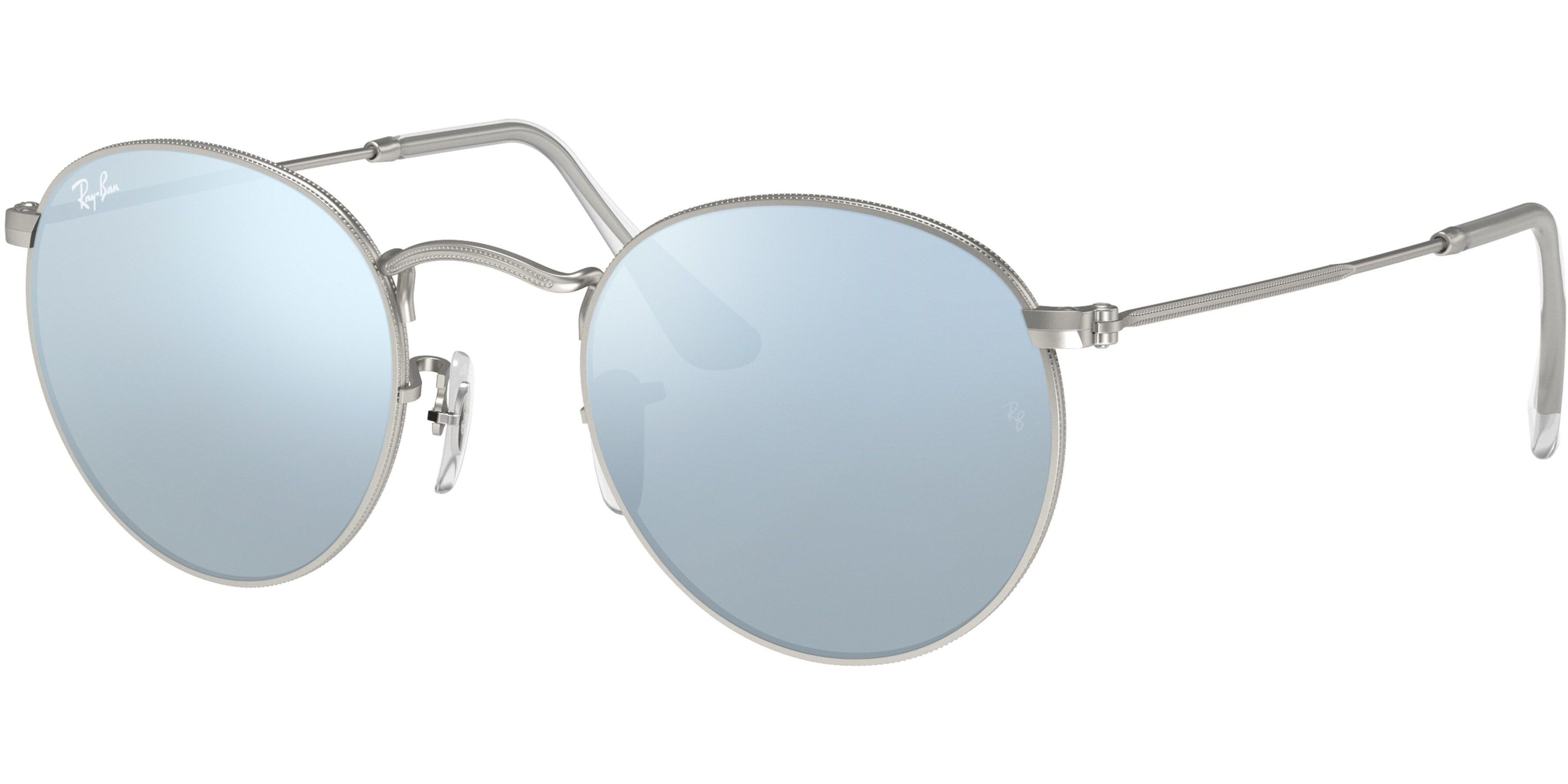 Sluneční brýle Ray-Ban® model 3447, barva obruby stříbrná mat, čočka stříbrná zrcadlo, kód barevné varianty 01930. 