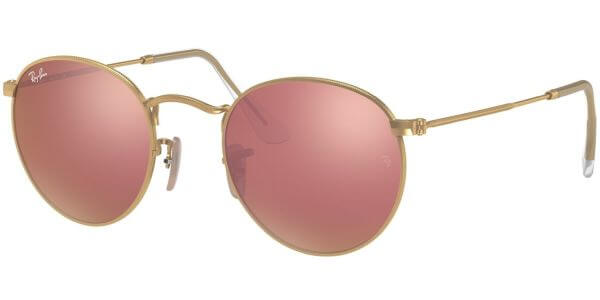 Sluneční brýle Ray-Ban® model 3447, barva obruby zlatá mat, čočka růžová zrcadlo, kód barevné varianty 112Z2. 