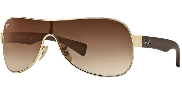 Sluneční brýle Ray-Ban® model 3471, barva obruby zlatá lesk hnědá, čočka hnědá gradál, kód barevné varianty 00113. 