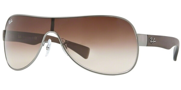 Sluneční brýle Ray-Ban® model 3471, barva obruby stříbrná mat hnědá, čočka hnědá gradál, kód barevné varianty 02913. 