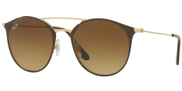 Sluneční brýle Ray-Ban® model 3546, barva obruby hnědá lesk zlatá, čočka hnědá gradál, kód barevné varianty 900985. 