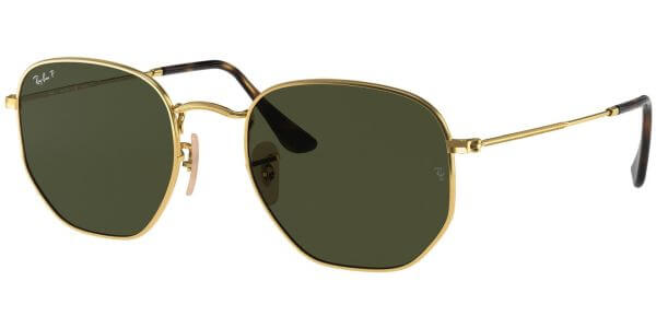 Sluneční brýle Ray-Ban® model 3548N, barva obruby zlatá lesk, čočka zelená polarizovaná, kód barevné varianty 00158. 