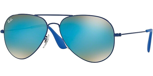 Sluneční brýle Ray-Ban® model 3558, barva obruby modrá lesk, čočka modrá zrcadlo gradál, kód barevné varianty 9016B7. 