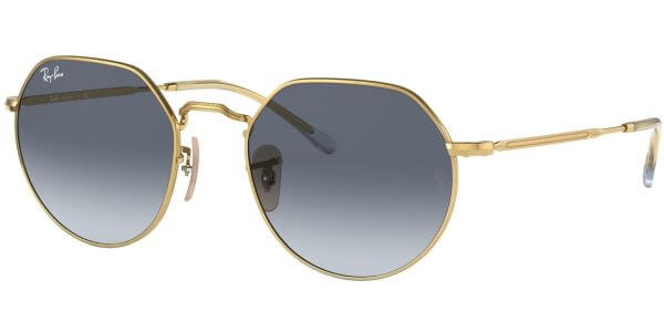 Sluneční brýle Ray-Ban® model 3565, barva obruby zlatá lesk, čočka modrá gradál, kód barevné varianty 00186. 