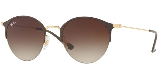 Sluneční brýle Ray-Ban® model 3578, barva obruby hnědá lesk zlatá, čočka hnědá gradál, kód barevné varianty 900913. 