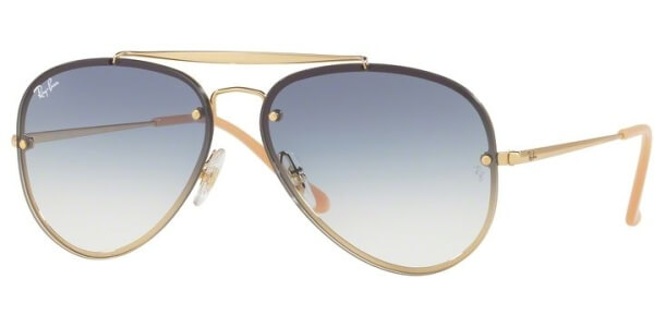 Sluneční brýle Ray-Ban® model 3584N, barva obruby zlatá lesk modrá, čočka modrá gradál, kód barevné varianty 00119. 